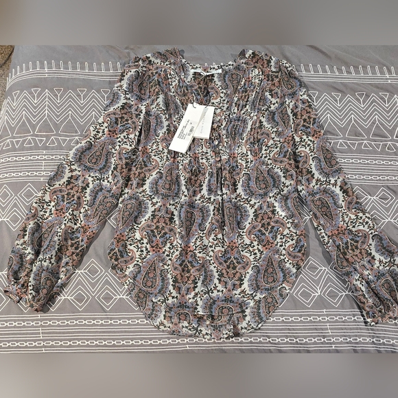 Veronica Beard Lowell Silk Paisley Blouse Size 2 - Picture 1 of 12
